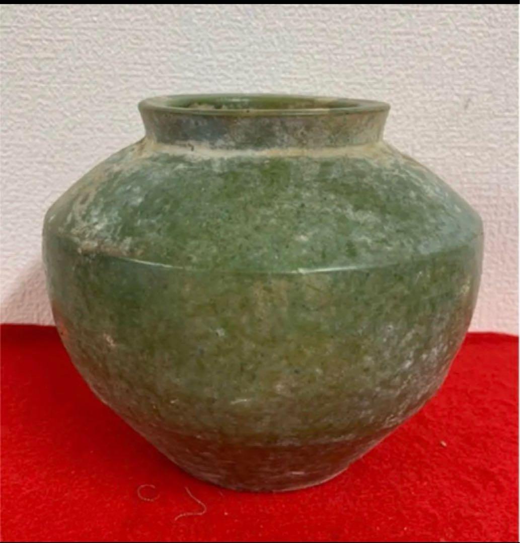 古美術　中国 漢時代緑釉壺 古陶器Y03