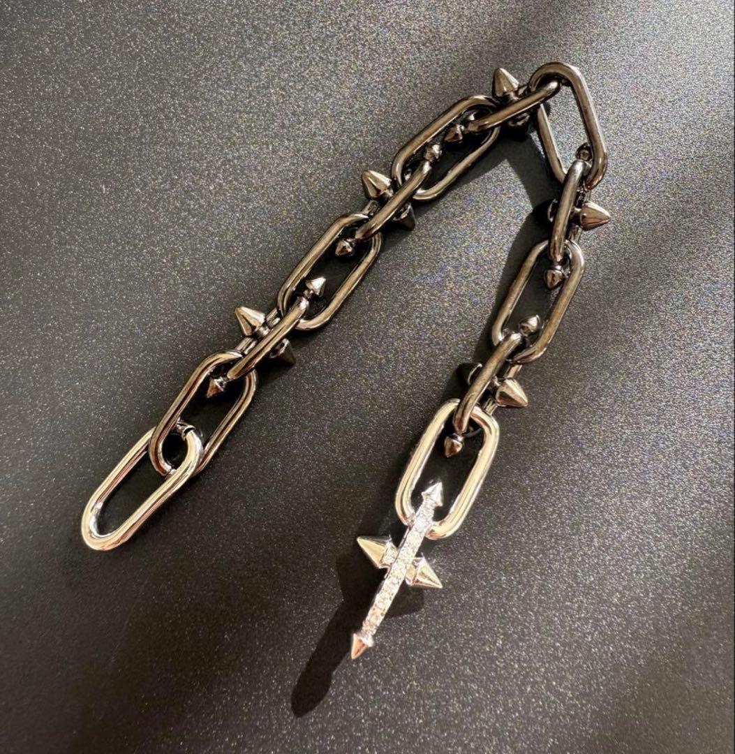 ジルコニア　タイタンスパイク　ブレスレット　シルバー　登坂広臣　OMI 着用