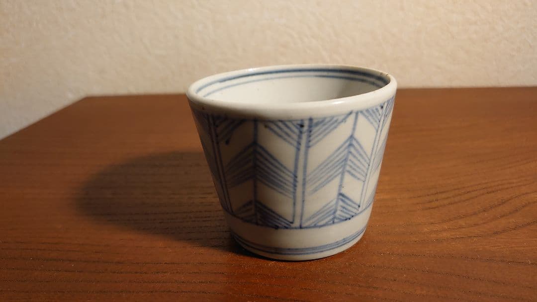 古伊万里　伊万里　蕎麦猪口　そば猪口　矢じり文　江戸期　1客