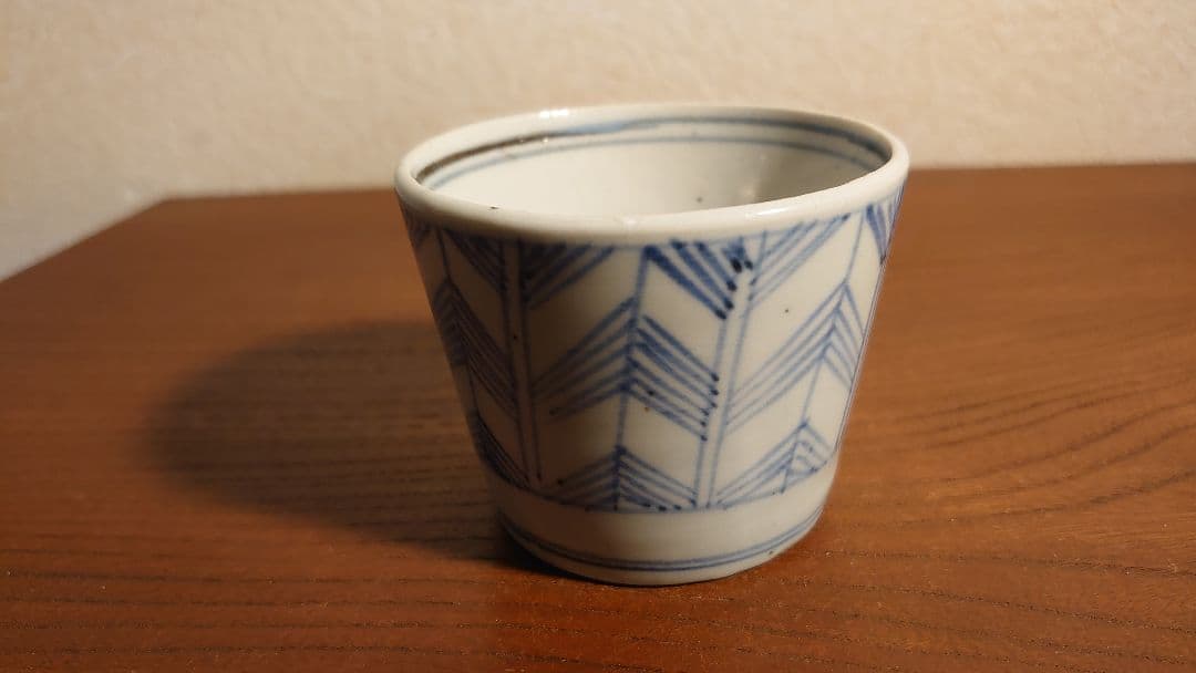 古伊万里　伊万里　蕎麦猪口　そば猪口　矢じり文　江戸期　1客