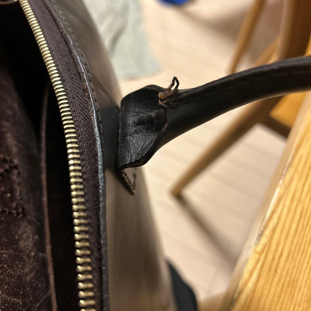 GLEN ダークブラウン レザー ビジネスバッグ