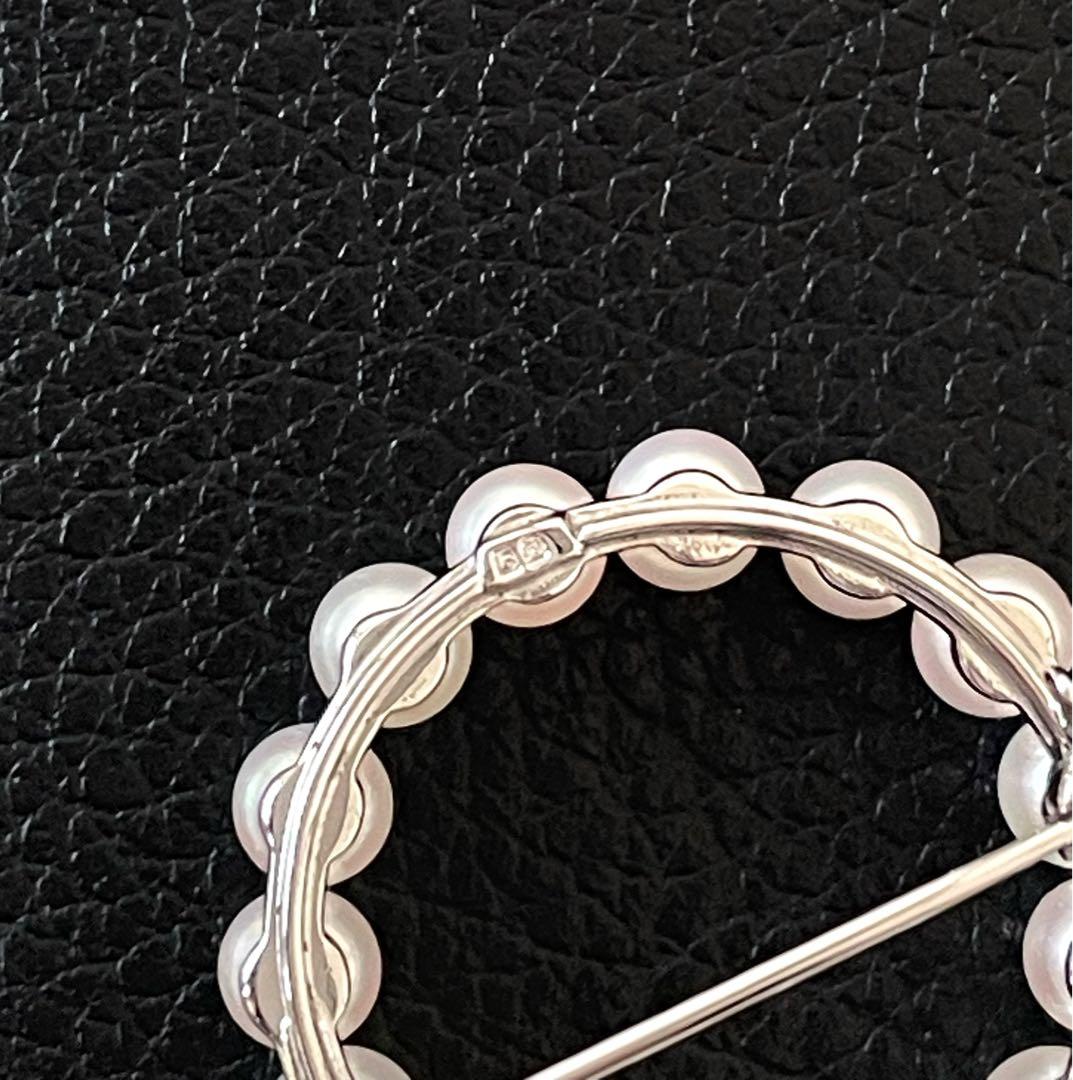 美品 MIKIMOTO ミキモト サークル パールブローチ アコヤ 真珠
