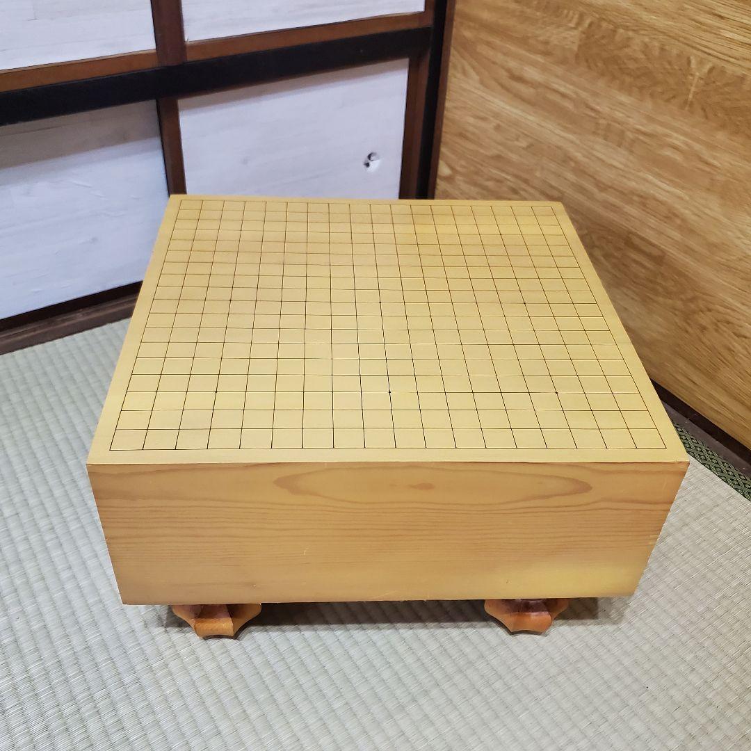 【状態良好】碁盤 脚付き へそあり 無垢盤 5寸8部 高級囲碁盤