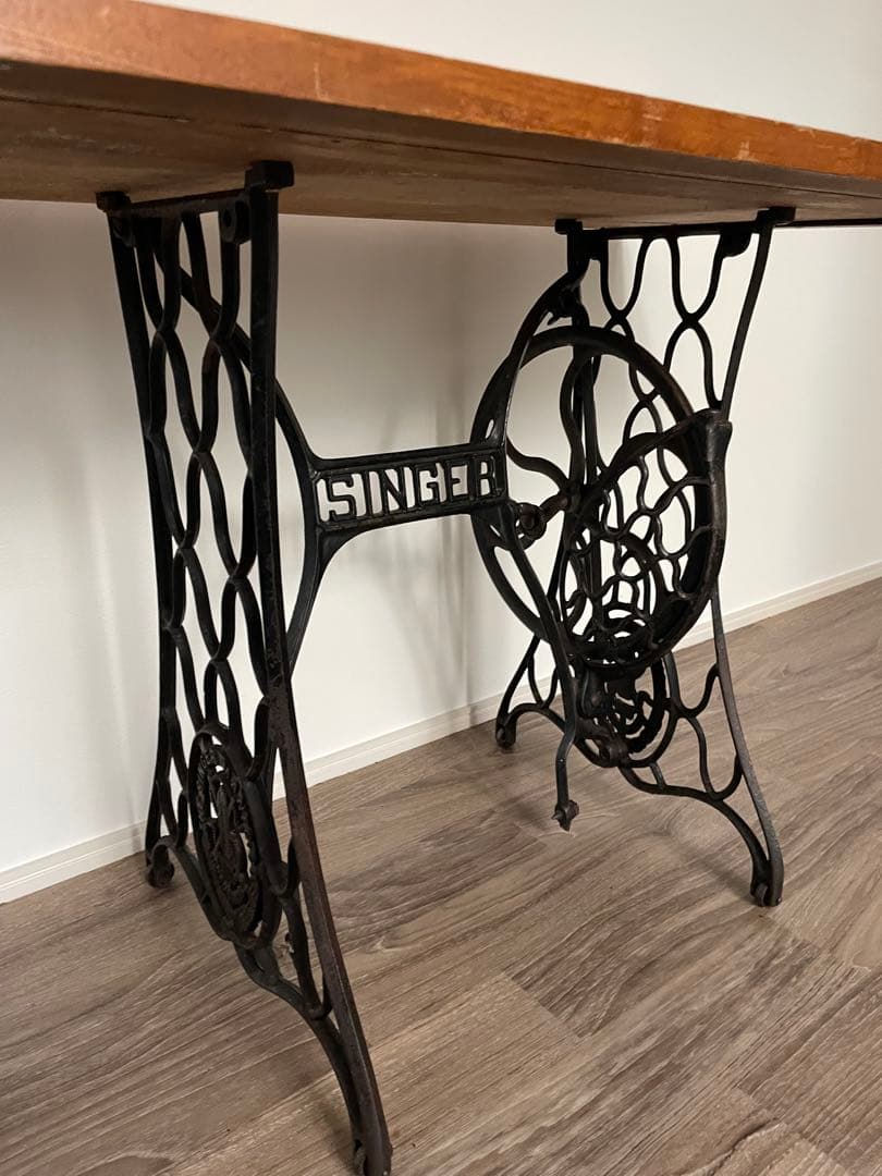 【sun flower】SINGER ビンテージ木製テーブル