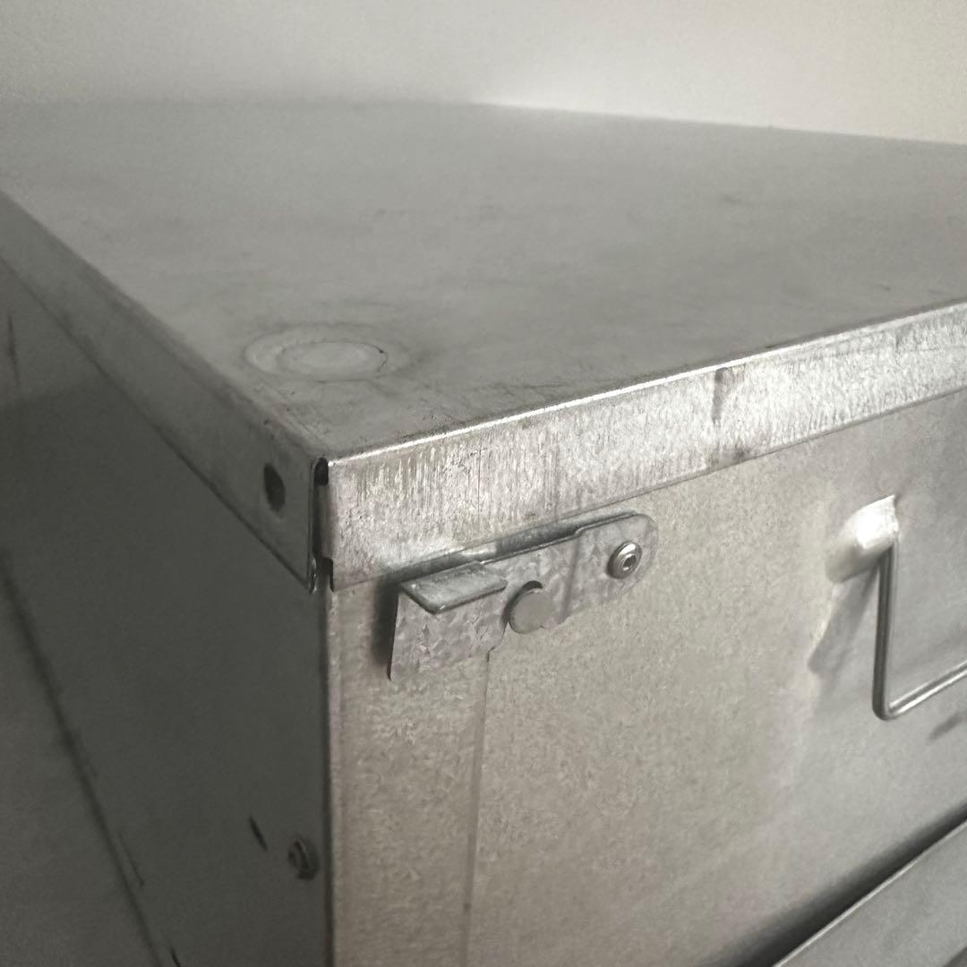 専用です/古道具/金属製の折りたたみコンテナ２個