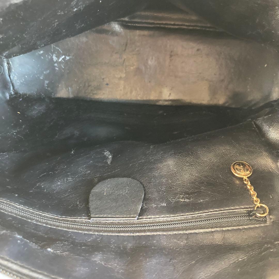 GUCCIバンブーハンドル 黒レザーハンドバッグ