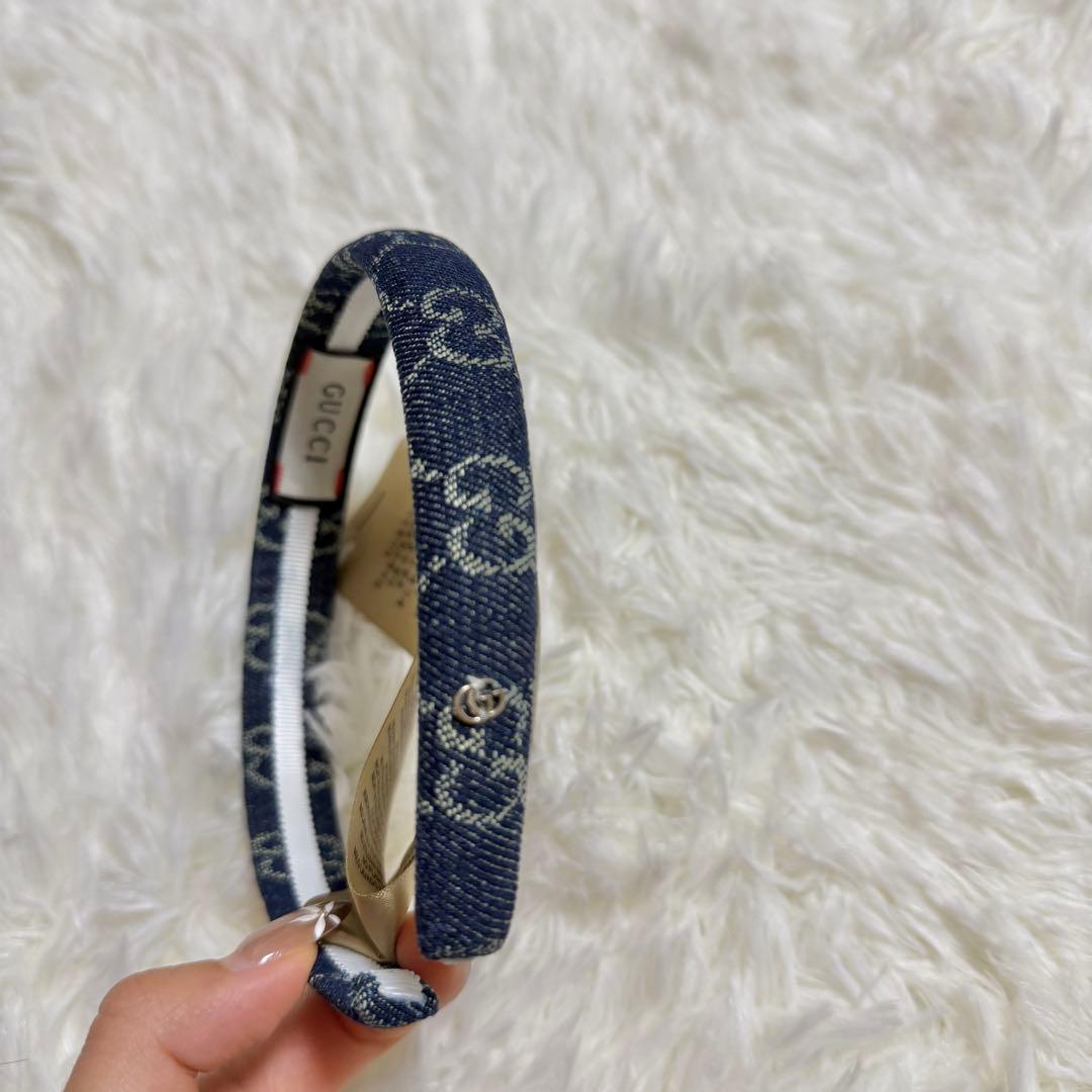 GUCCI デニム ヘアバンド カチューシャ