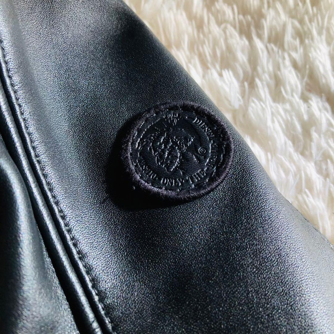 現行モデル✨美品 ディーゼル ライダースジャケット 羊革 ブラック XL 大きめ