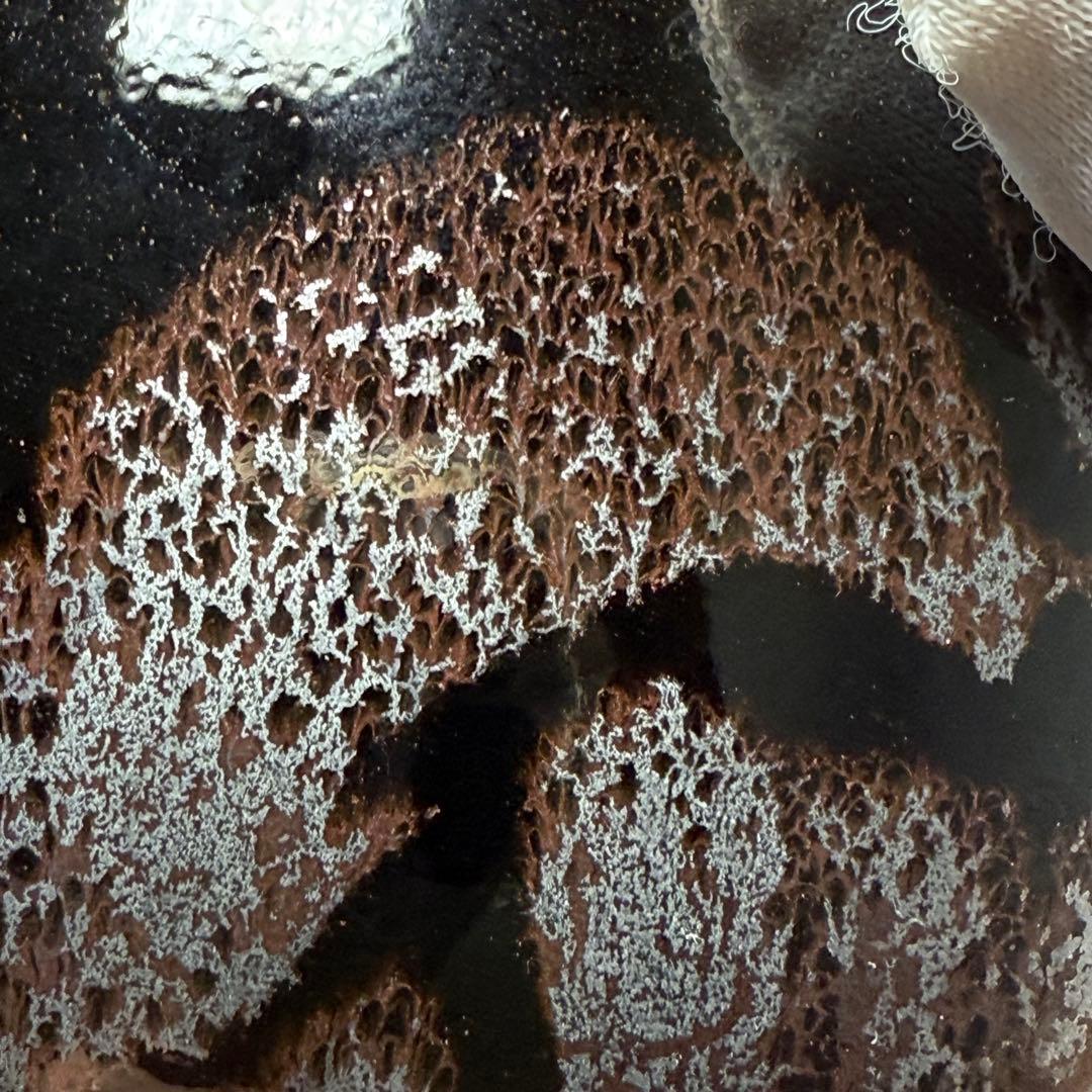 青木龍山　自作　天目抹茶碗　共箱　栞　日展入選多数　茶道具　裏千家　表千家