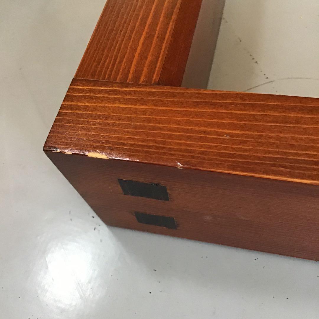 茶道具 炉縁 杉スリ漆炉縁 豊国神社古材 波多野 匠斎 作 共箱 N132RB