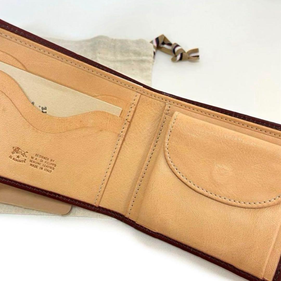 イルビゾンテ スターエンボス 星　2つ折り ウォレット 財布 ワインブラウン