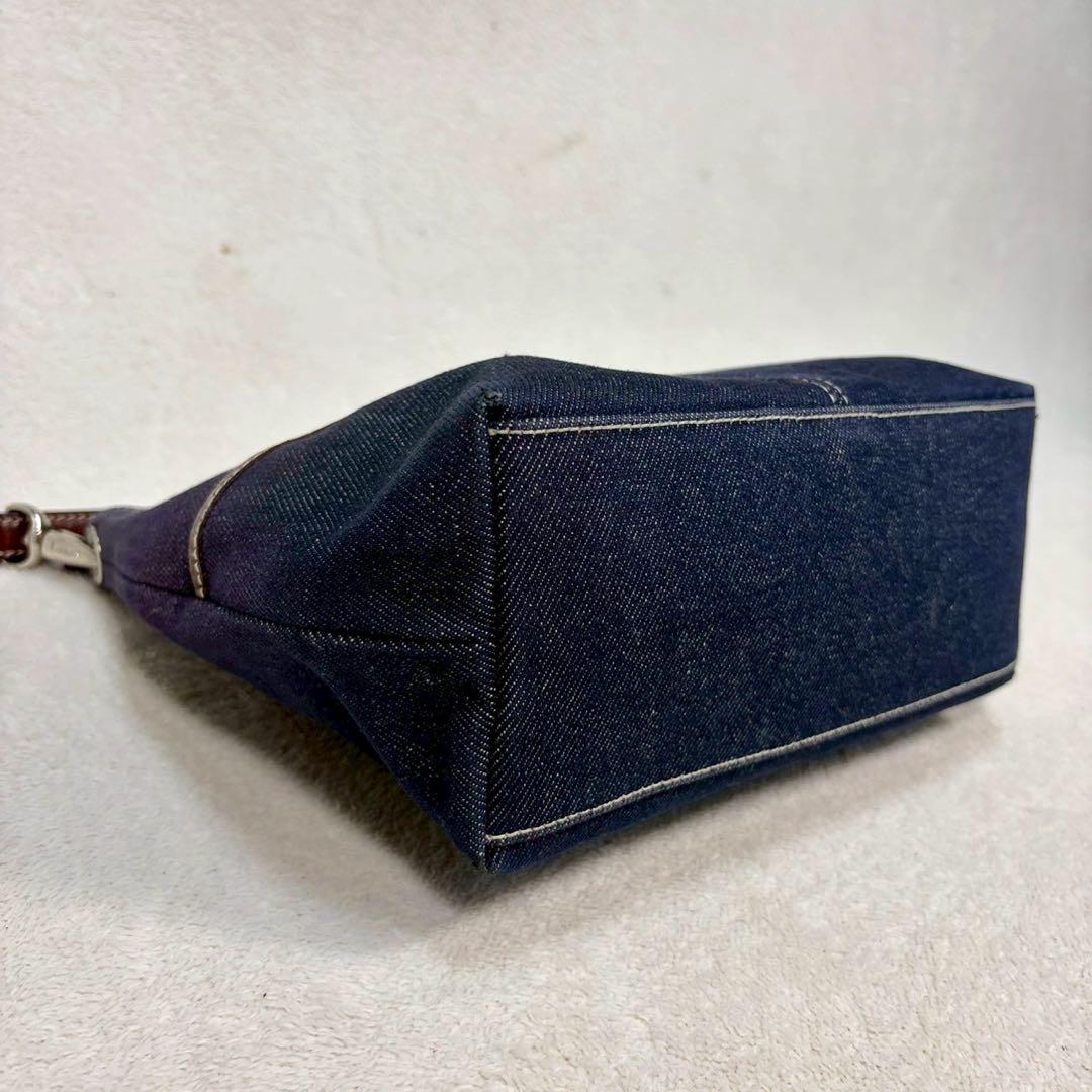 【美品✨】希少　ローレンラルフローレン　デニム　ハンドバッグ 紺色　ワンショル