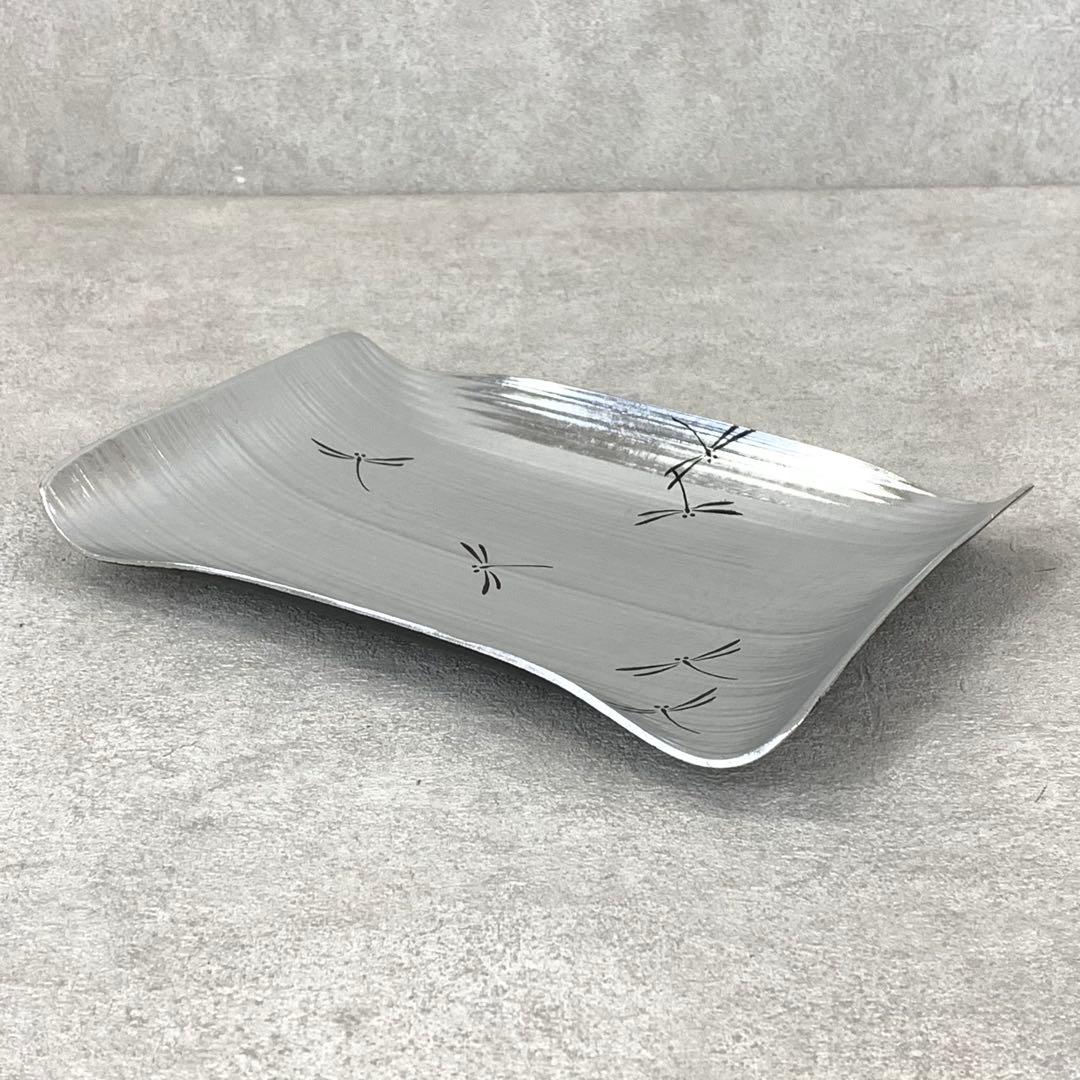 菓子器 平安 象彦 瑞雲 蜻蛉 銀箔 共箱 とんぼ 皿
