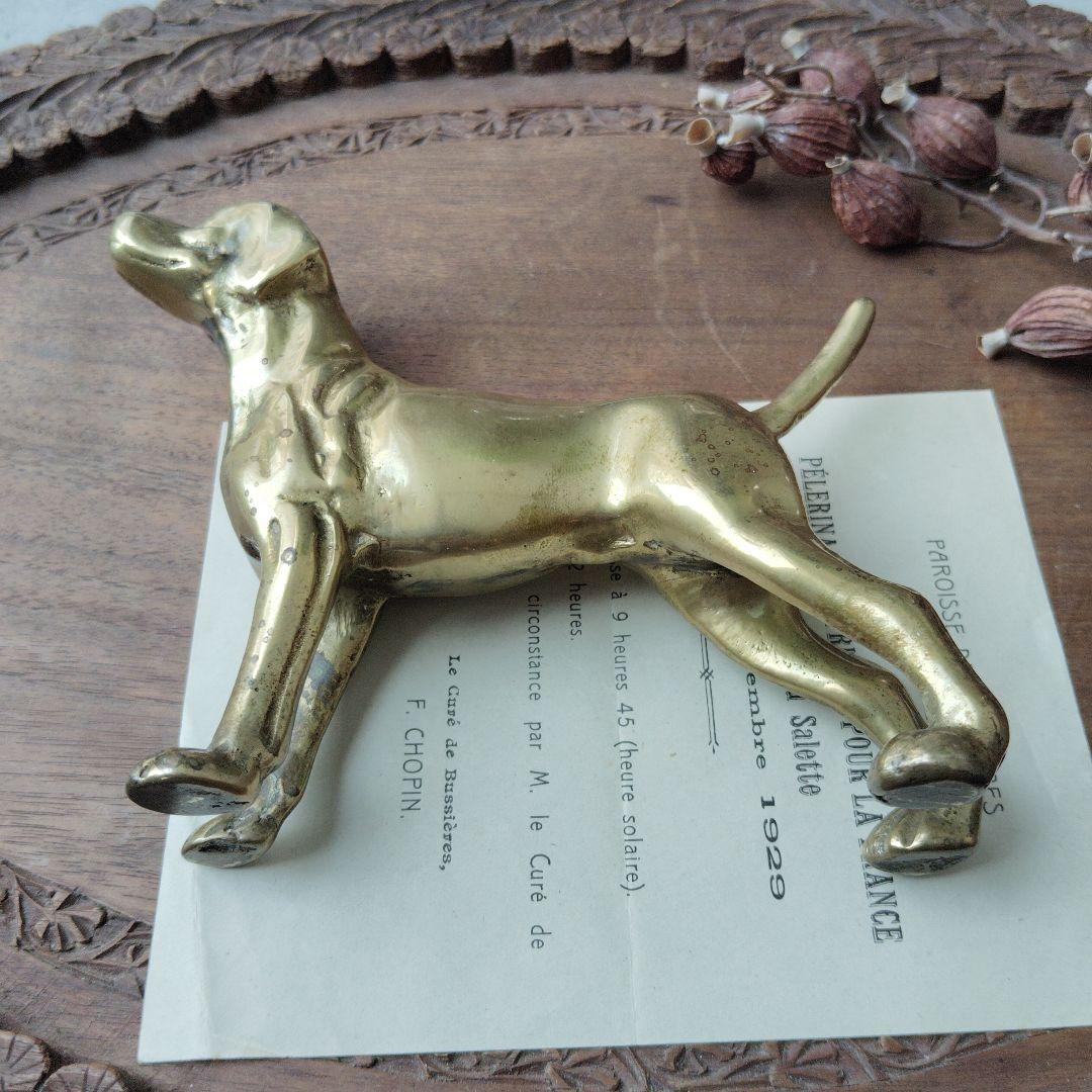 英国　真鍮のオブジェ　ゴールデンレトリバー イギリス　犬　オブジェ　アンティーク