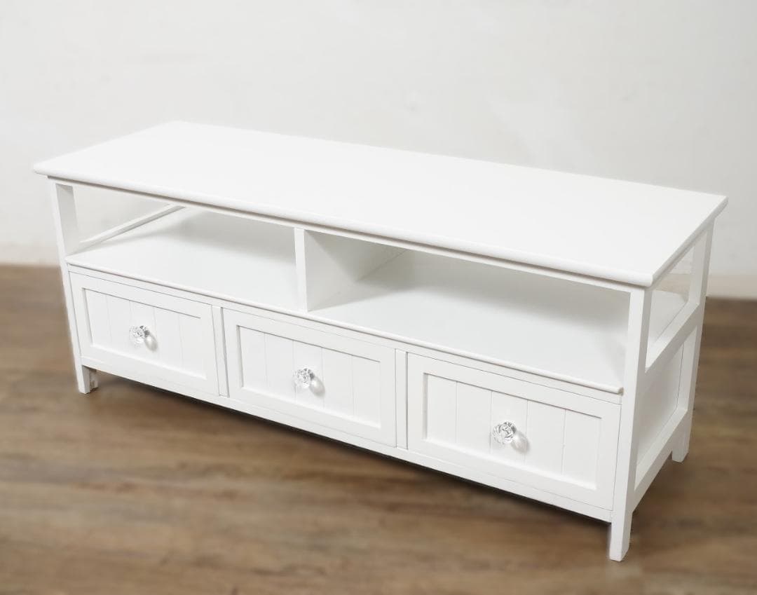 フォロー割【新品】フェミニン　テレビ台　クリスタル調ハンドル アウトレット