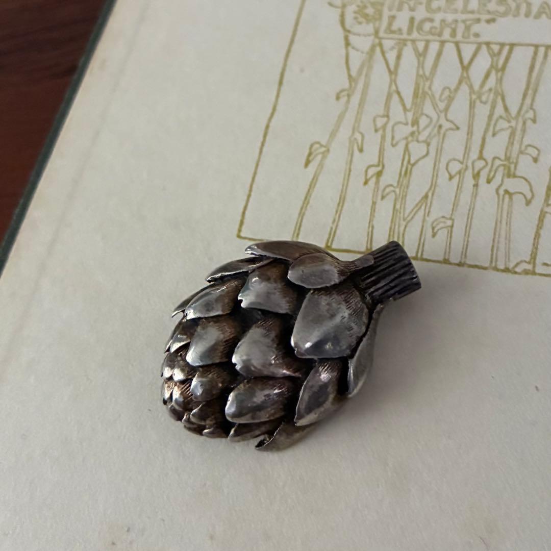 希少＊ヴィンテージ＊ブローチ　アーチチョーク　シルバー　アンティーク