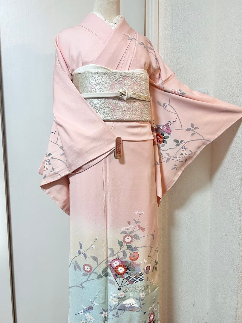 美品　未使用　しつけ糸付　トールサイズ　裄丈長め　訪問着フルセット4点　やまと製