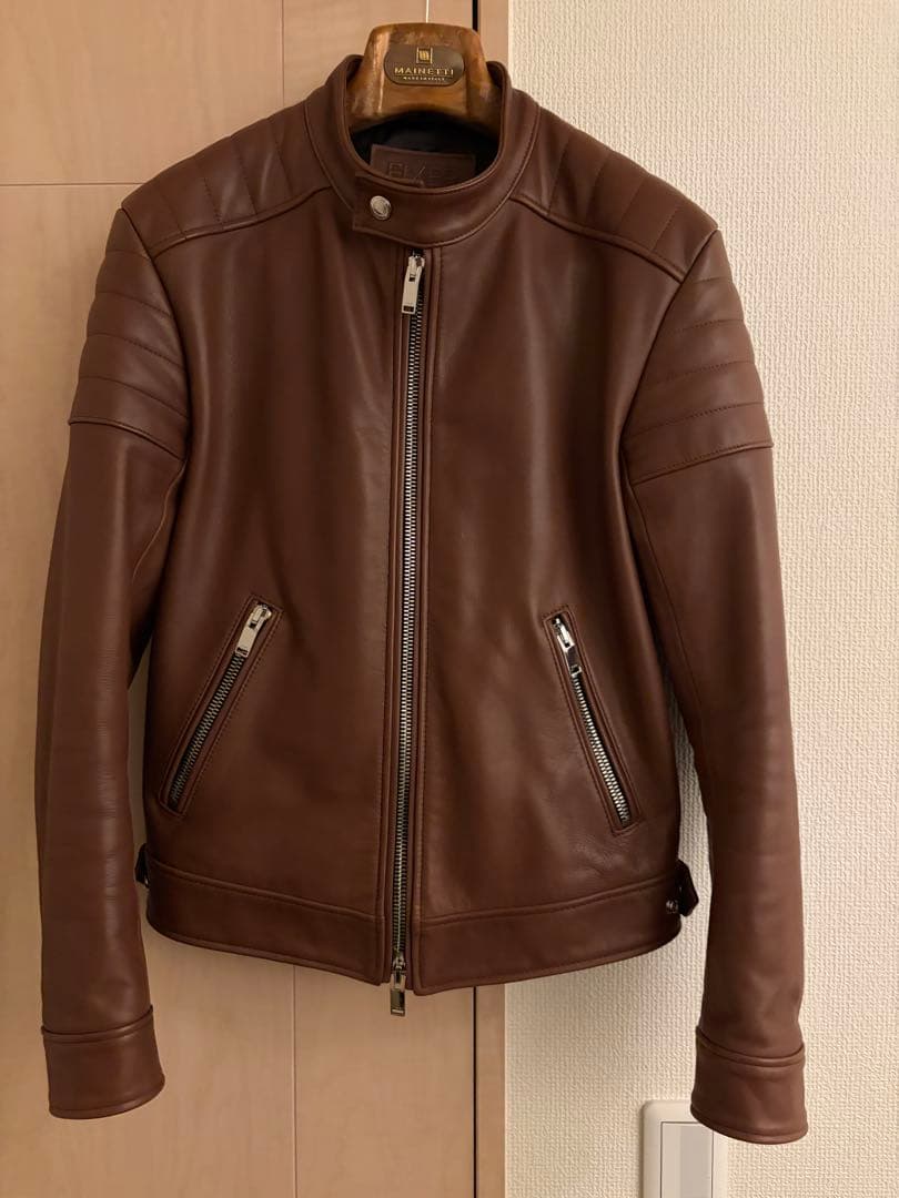 【美品】FIXER F2 シングルライダース　ブラウン　48