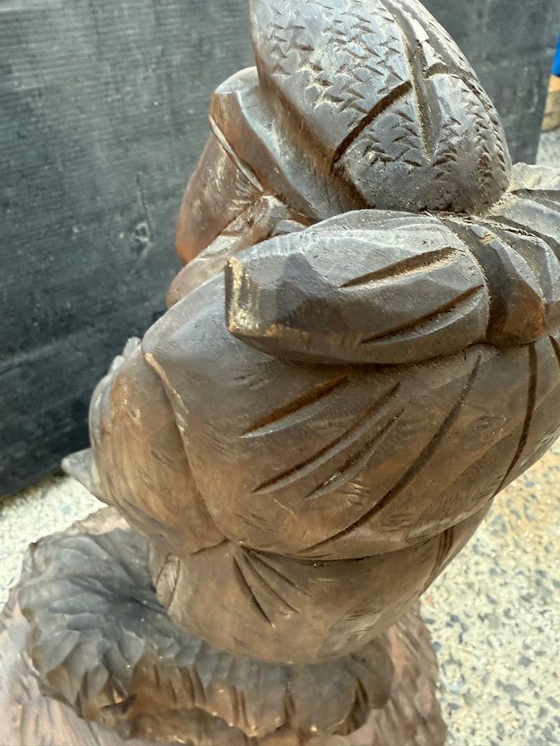 七福神 木製 惠比寿 大黒天 清光 笑顔の人物像 魚付き