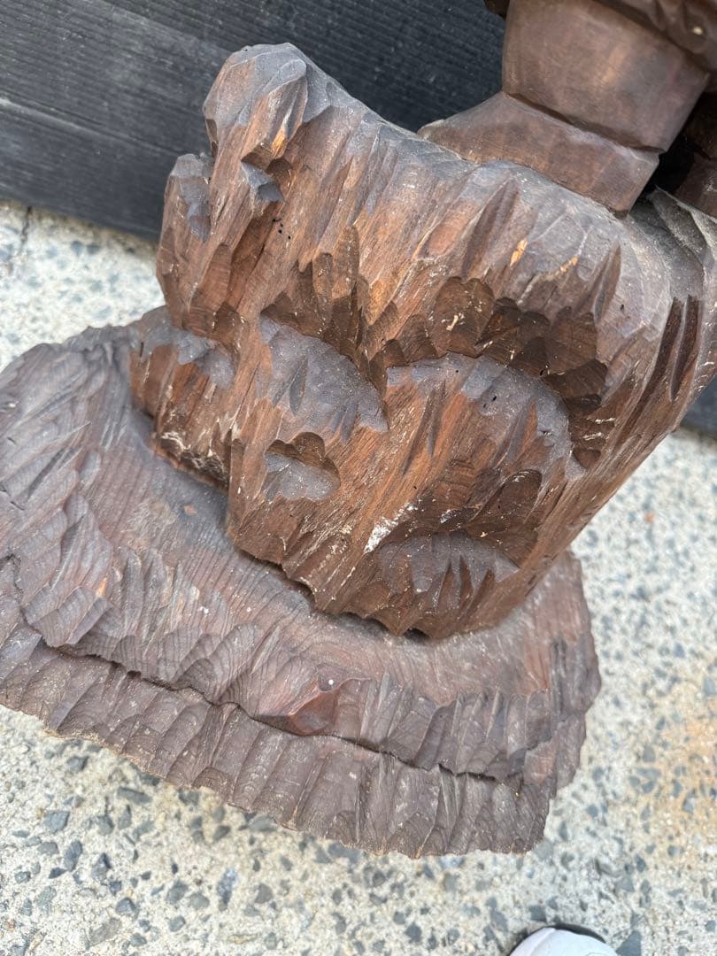 七福神 木製 惠比寿 大黒天 清光 笑顔の人物像 魚付き