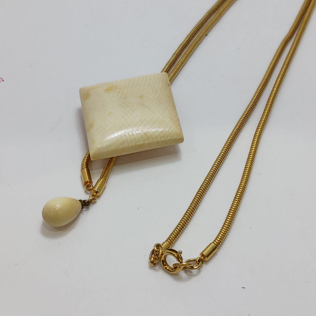 Y2892-2 高級彫刻 ネックレス 3点セット 計89.7g