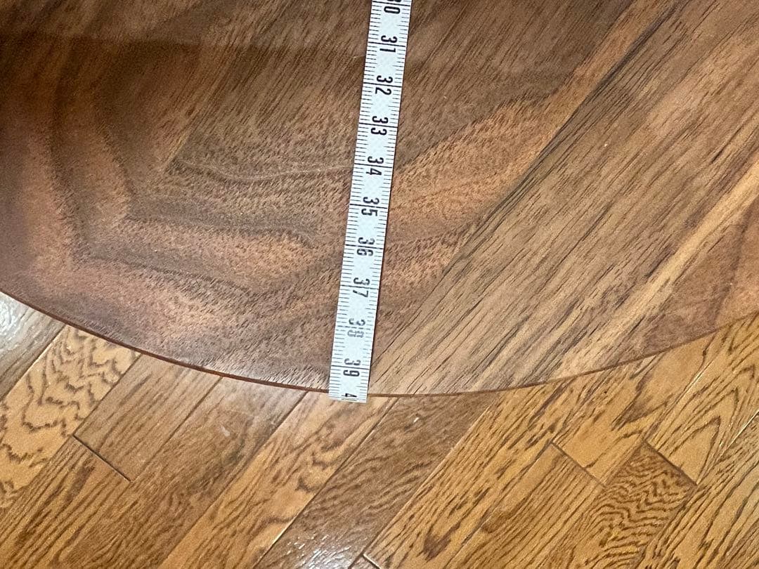 マスターウォール　ウォールナット　円形 2段サイドテーブル