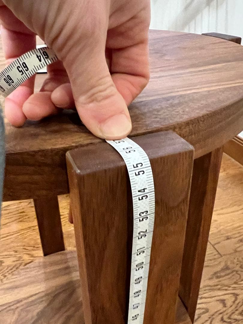 マスターウォール　ウォールナット　円形 2段サイドテーブル