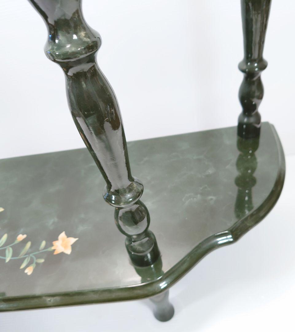 花柄コンソール テーブル 台 アンティーク家具【美品】