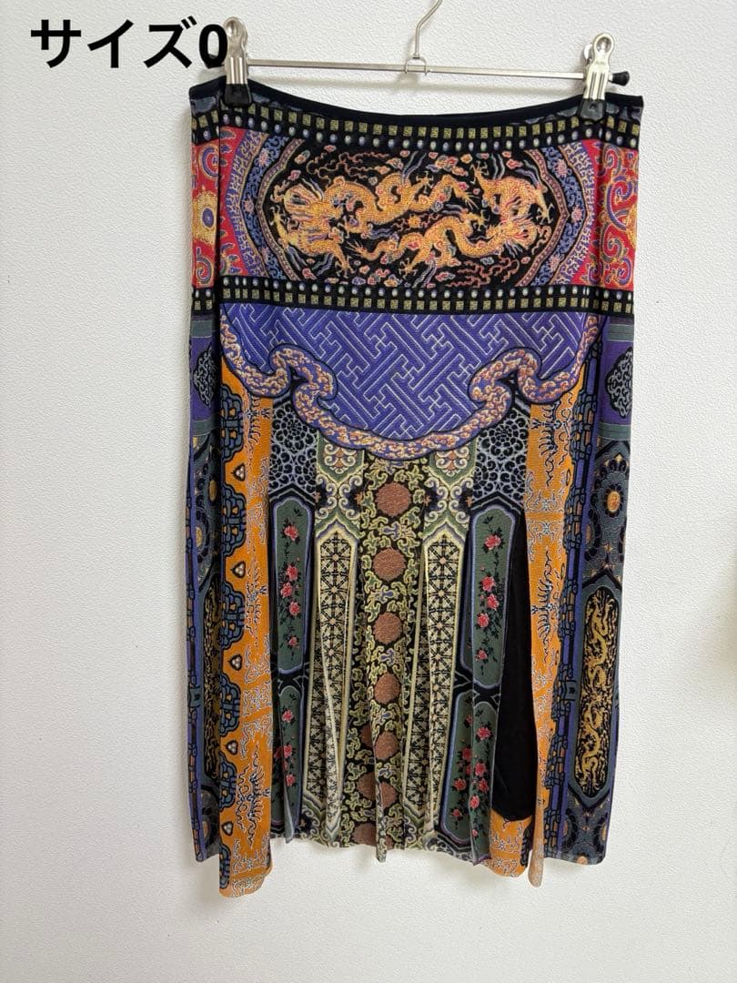 VIVIENNE TAM 短冊 スカート パワーネット 総柄 0 Sサイズ