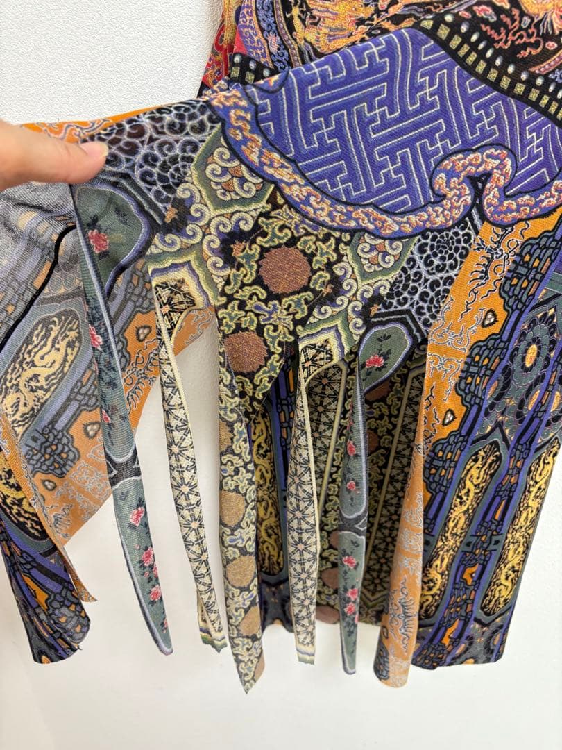 VIVIENNE TAM 短冊 スカート パワーネット 総柄 0 Sサイズ