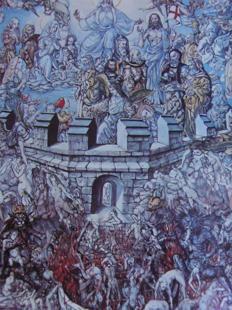 藤田嗣治、「La Nouvelle Jerusalem」、希少画集の額装画