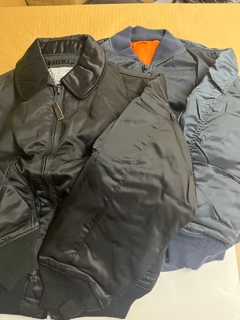 ヨーロピアン CWU-45ブラックS MA-1ネイビーS