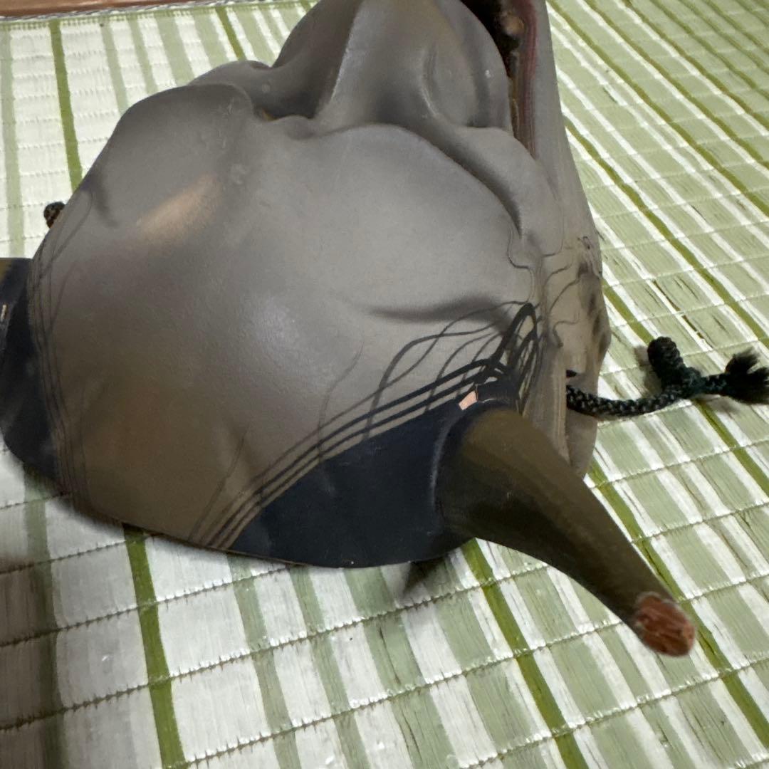 お面　能面　般若　鬼　はんにゃ　静岳作　伝統工芸　神楽面　壁掛け　置物　角