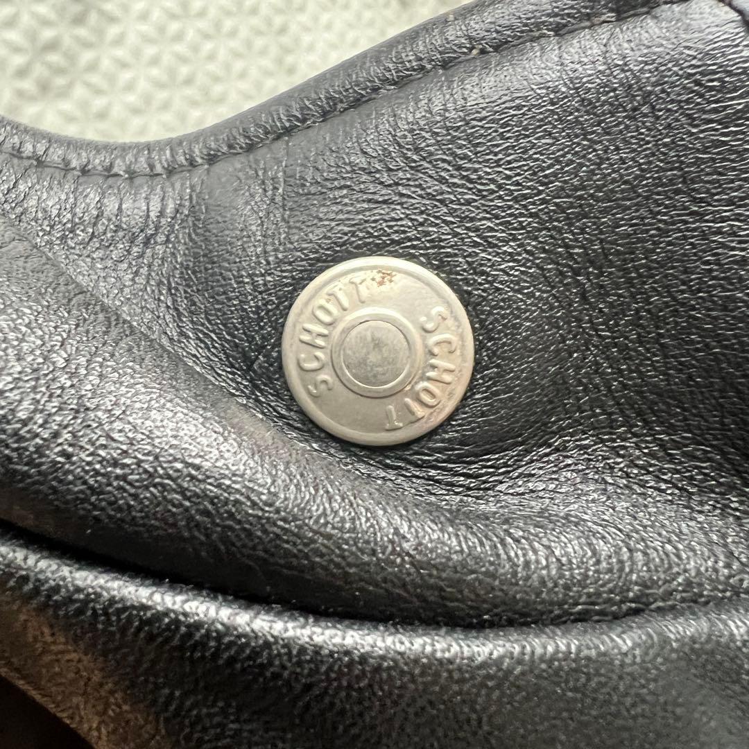 美品✨ショット シングルライダージャケット レザー ジップアップ ブラック 38