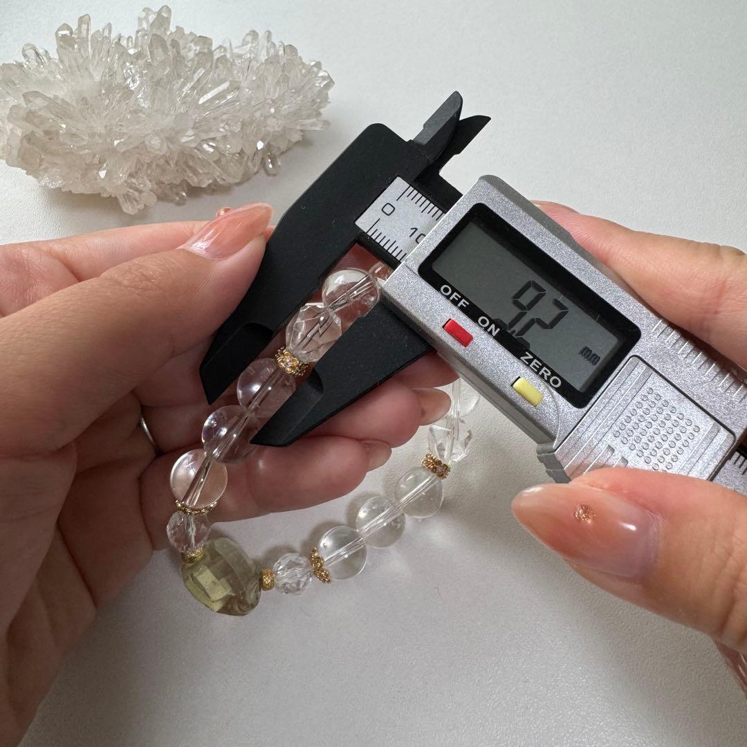 一点物　天然石　ハンドメイドブレス　リビアングラス　ハート　カット　リビアン