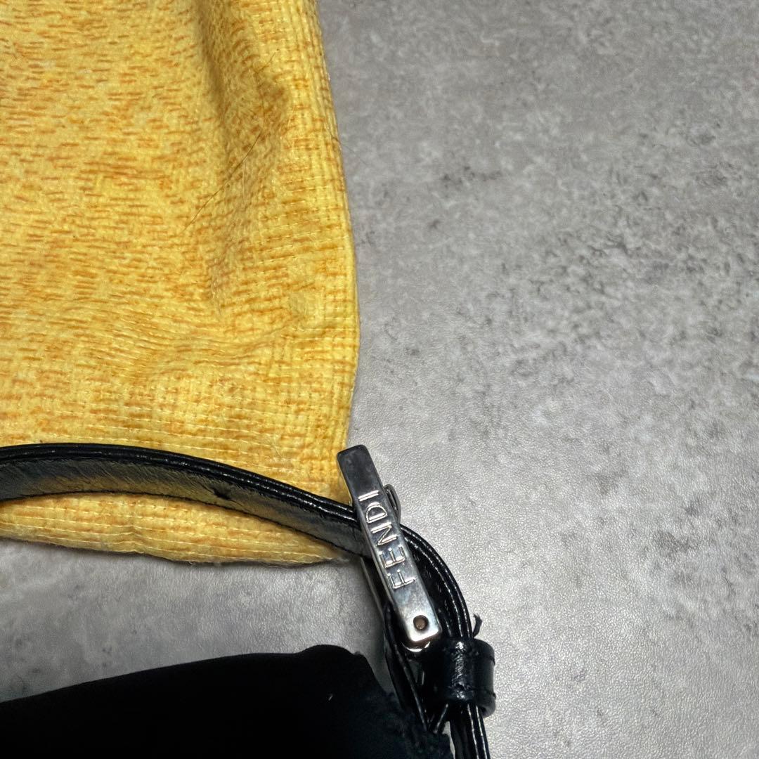美品　FENDI フェンディ マンマバケット ハンドバッグ ブラック ジャージー