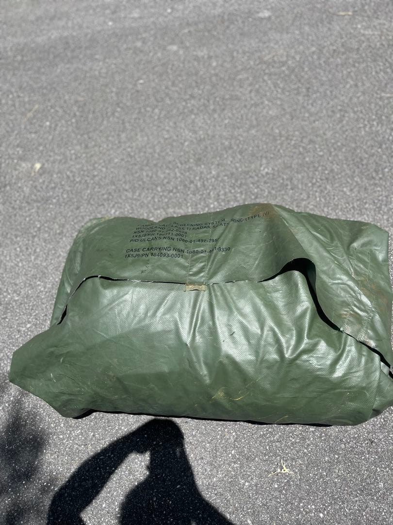 米軍　実物　カモフラージュネット　偽装ネット　② カバー付き　送料無料