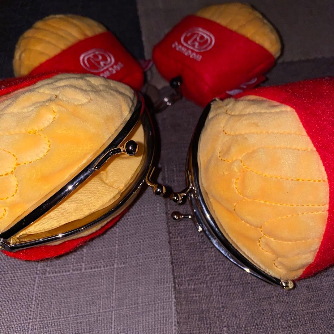 DOMDOM フライドポテト型キーホルダー2個&がま口ケース2個