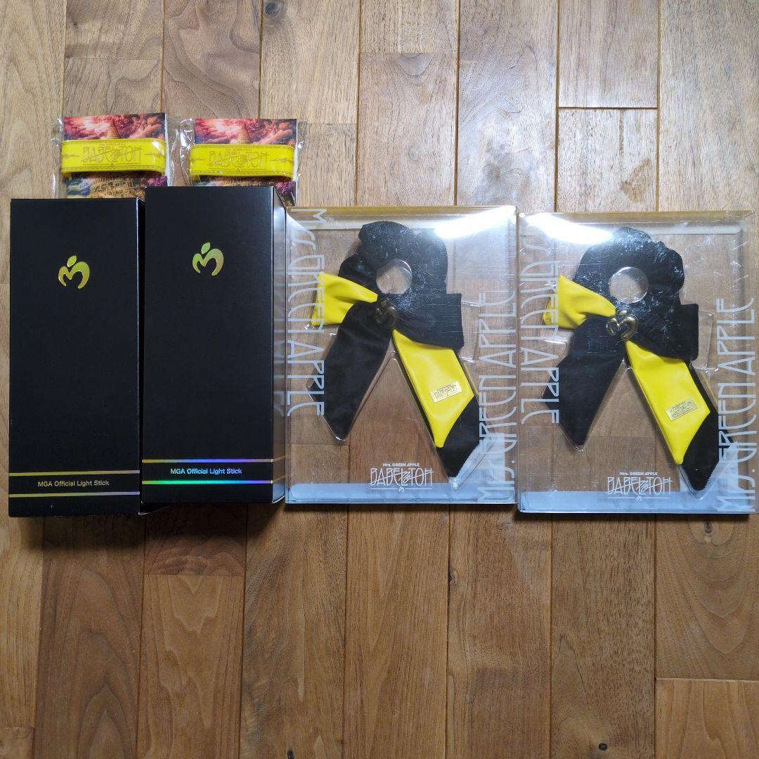 ミセス　ペンライト　2個セット　ライトスティック　リボン　ラバーバンドバベルの塔