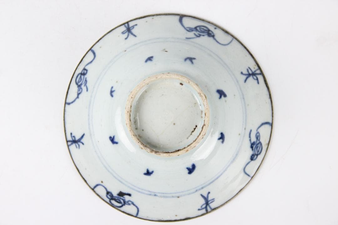 中国古美術 唐物 染付  清時代　菓子器　茶碗　清康熙　青花 EY11-2