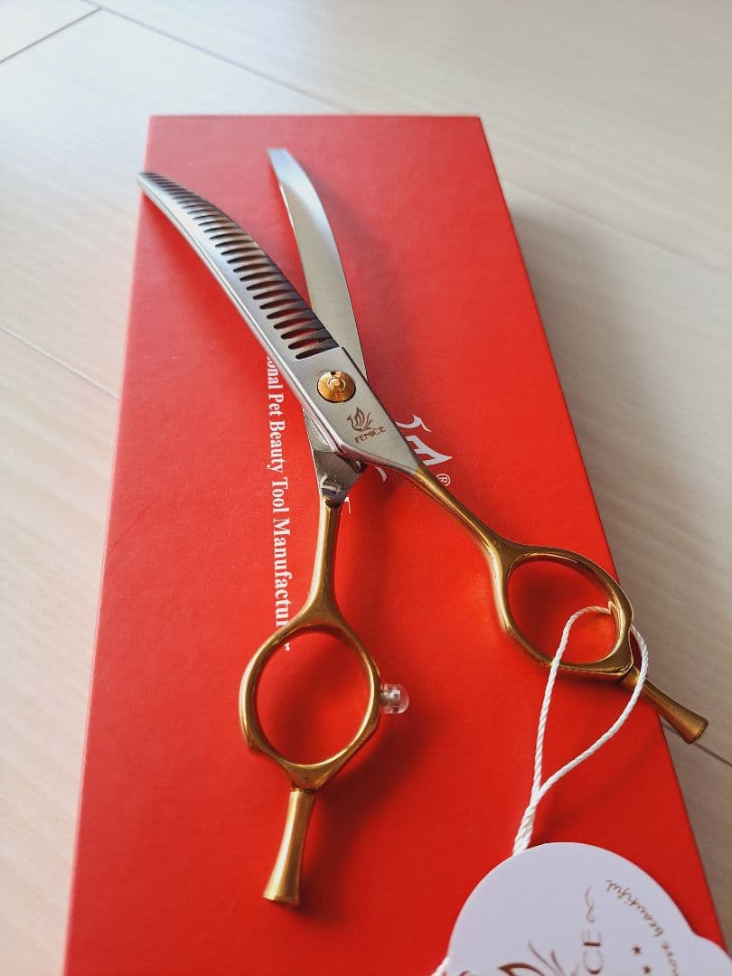 新品★フェニーチェ 7in カーブセニングシザー★トリミングシザー