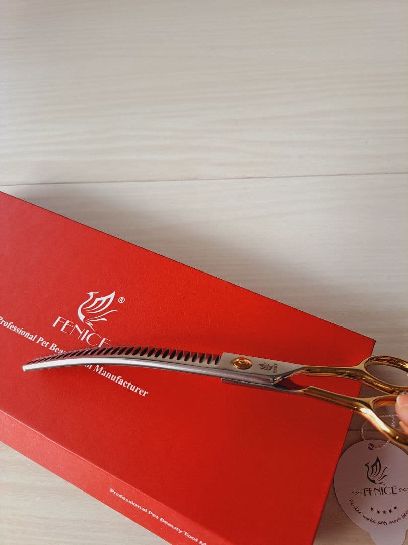 新品★フェニーチェ 7in カーブセニングシザー★トリミングシザー