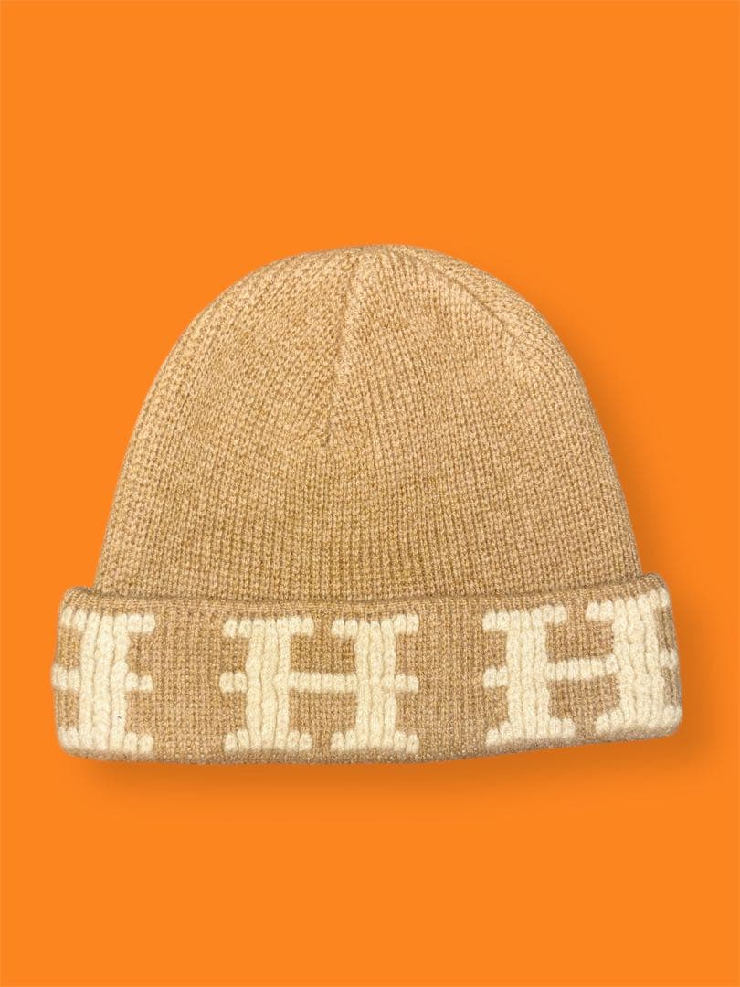 HERMES エルメス カシミヤ ニット帽 ビーニー 『 Hロゴ 』マルジェラ期