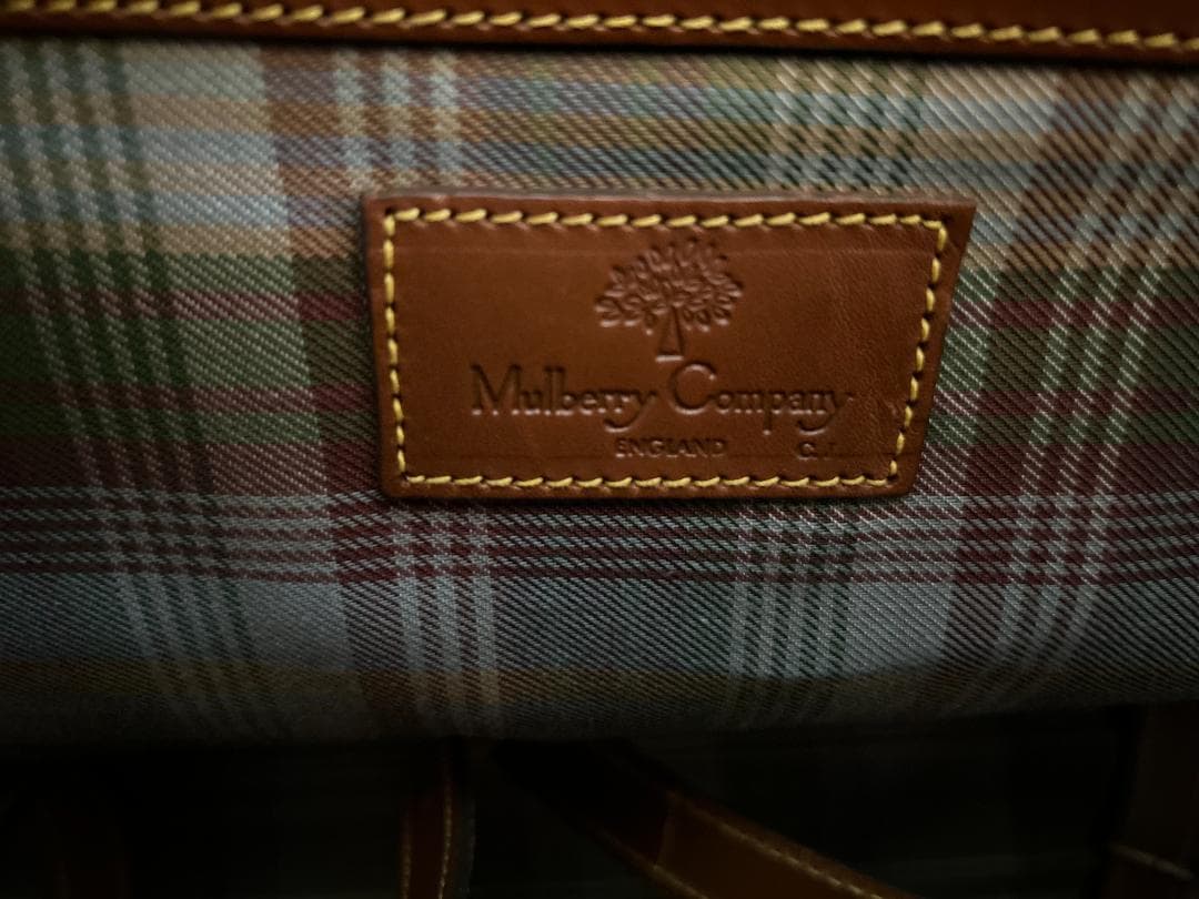 Mulberryマルベリー　シボ革　レザー　トラベルバック　イタリア製