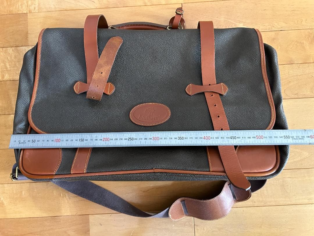 Mulberryマルベリー　シボ革　レザー　トラベルバック　イタリア製