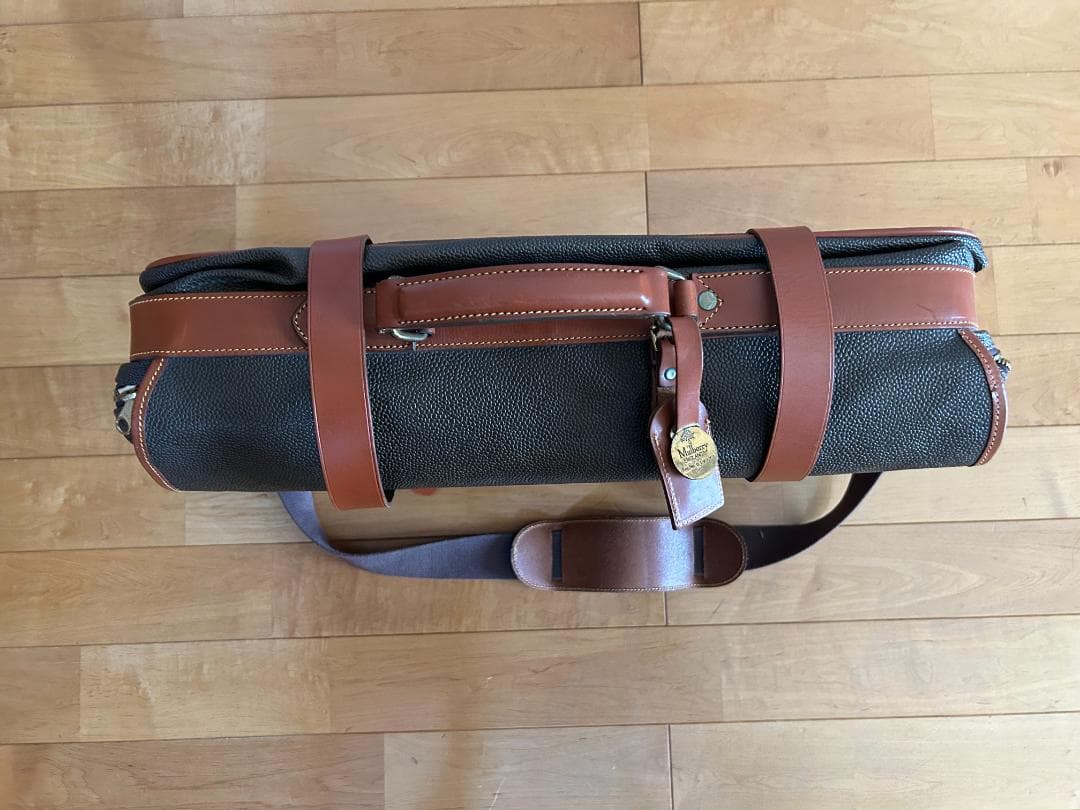 Mulberryマルベリー　シボ革　レザー　トラベルバック　イタリア製