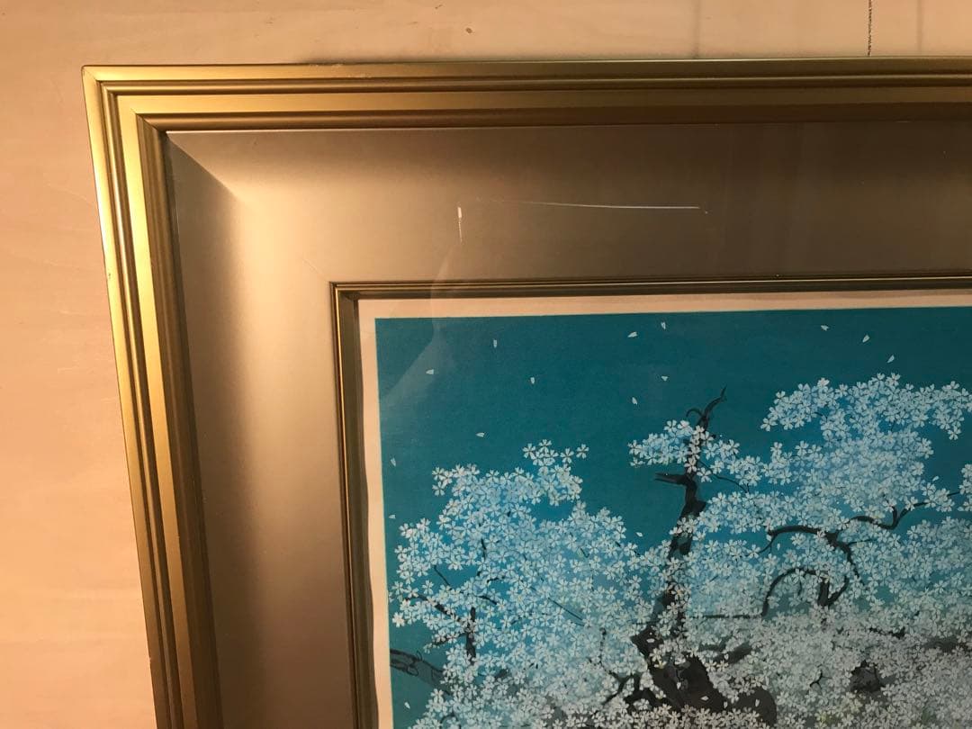 TUSAさま専用　中島千波「千歳櫻」　木版画　直筆サイン・作品証明シール有り