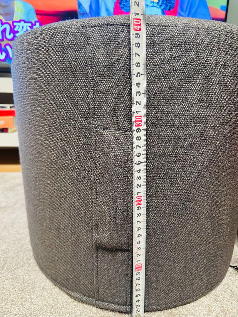 ACTUS アクタス　グレー ファブリック スツール 収納ボックス