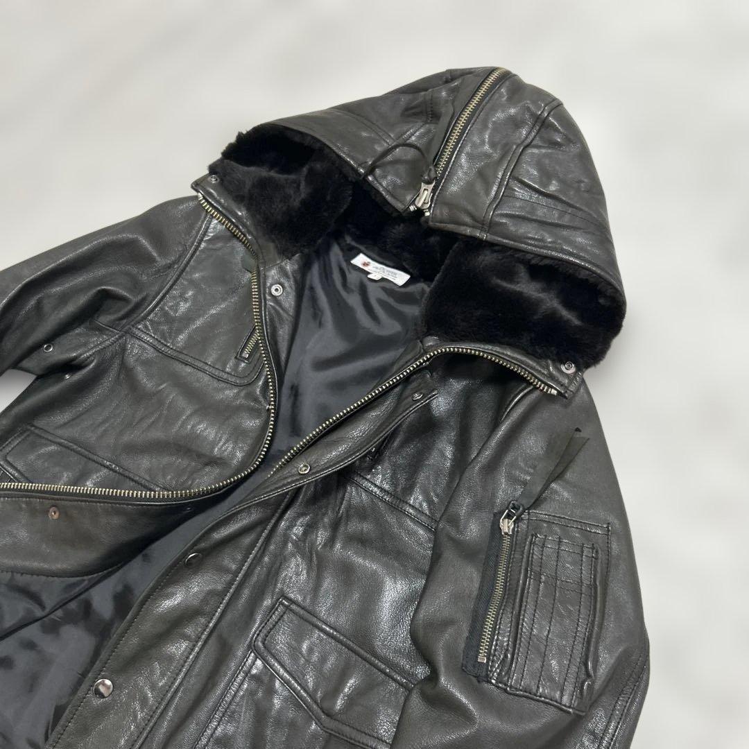 美品　The DUFFER ダファー　N2B フライトジャケット本革 山羊革　黒