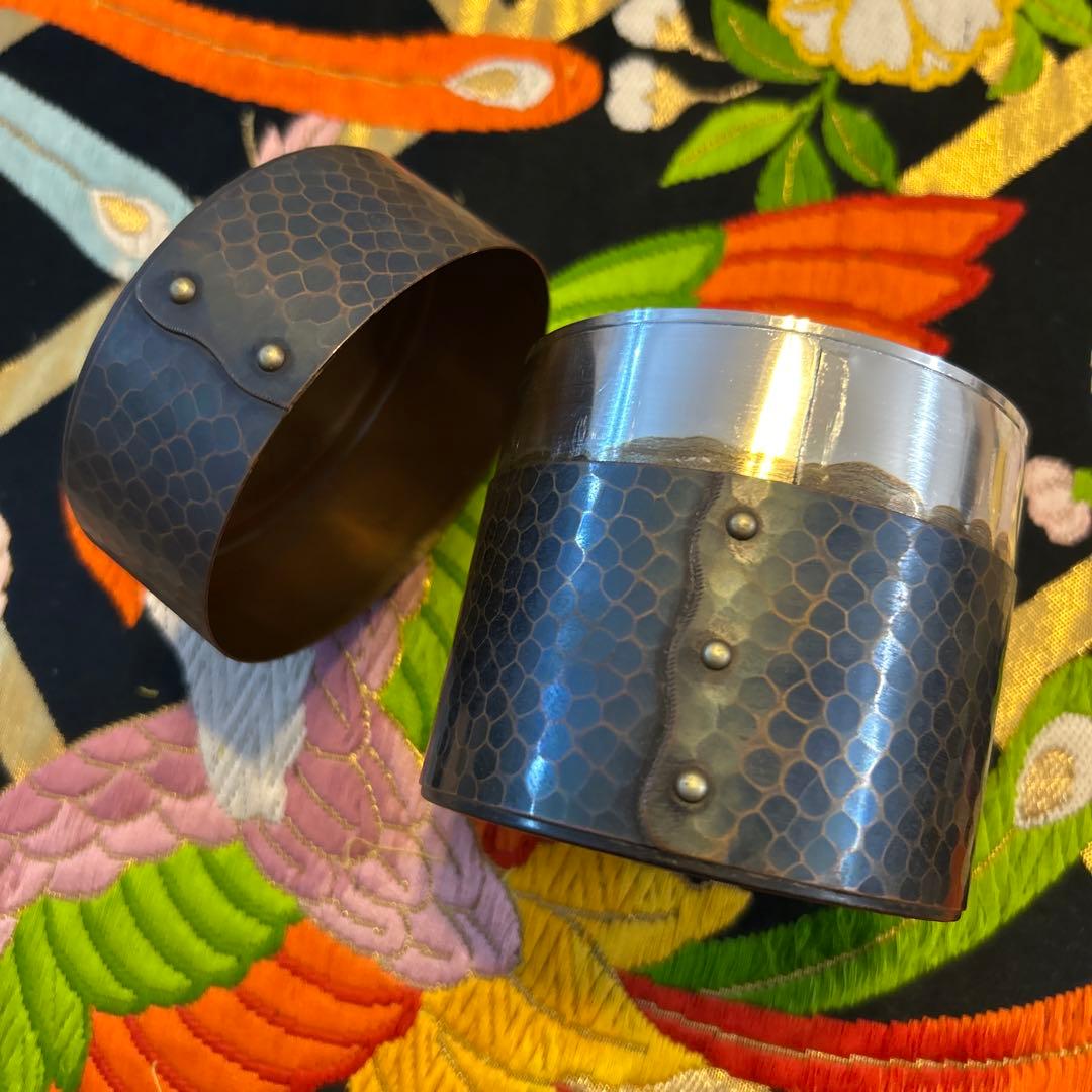 富貴堂　茶筒　鎚起銅器　燕産